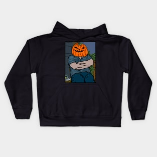 Halloween Horror Irish Uncle Memes Pumpkin Head Kids Hoodie